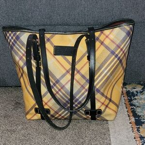 Dooney & Bourke Yellow and Black Plaid Tote